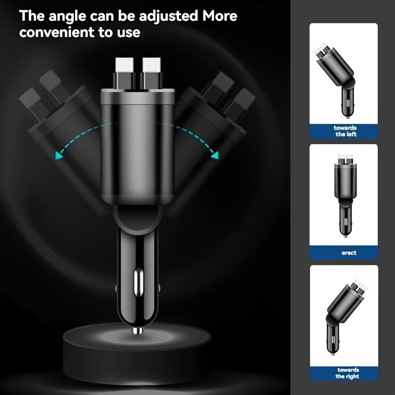 120W Fast Retractable Car Charger