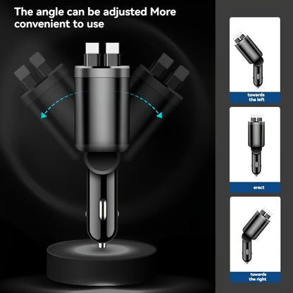 120W Fast Retractable Car Charger
